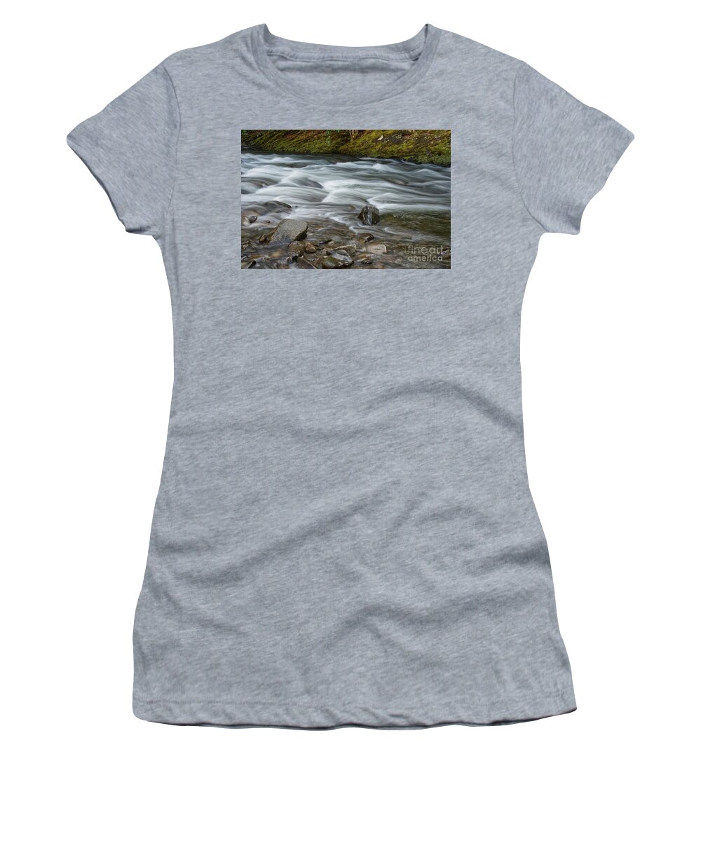 Smokies Women's T-Shirt featuring the photograph Little River Rapids 18 by Phil Perkins