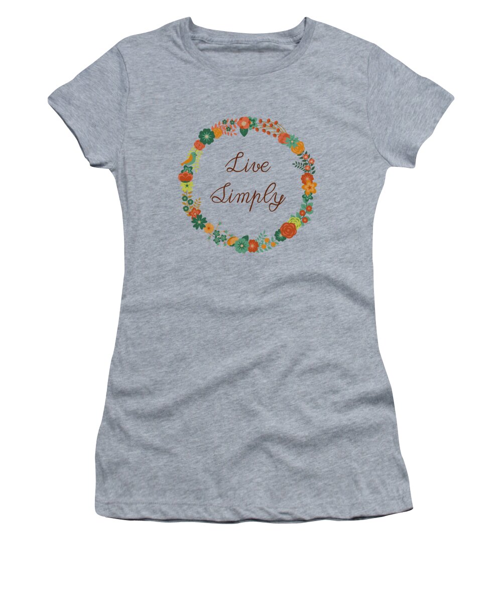 Live Simply Women's T-Shirt featuring the digital art Live Simply by Madame Memento
