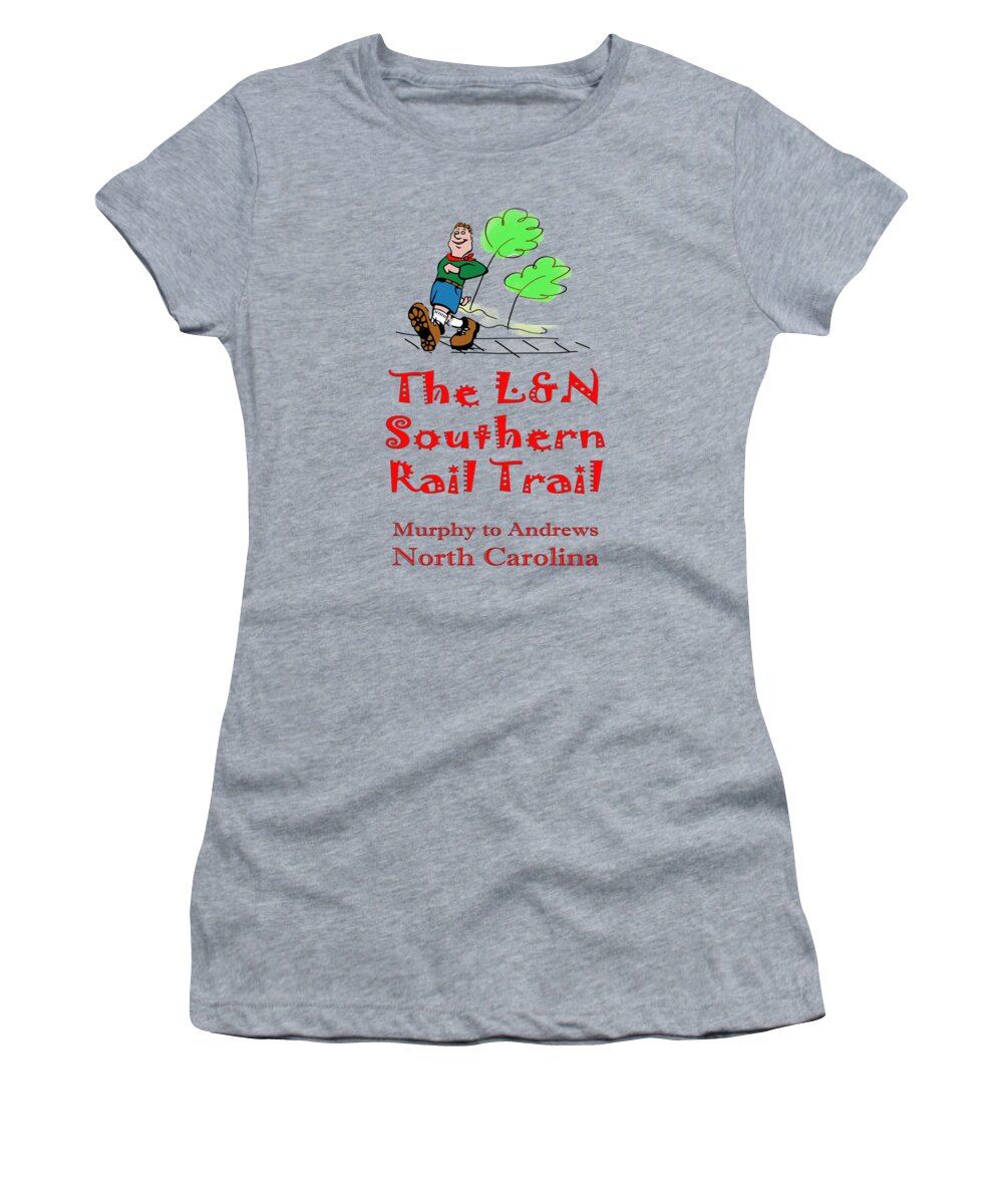 L&n Women's T-Shirt featuring the photograph LN Southern Rail Trail Boy Scout by Debra and Dave Vanderlaan