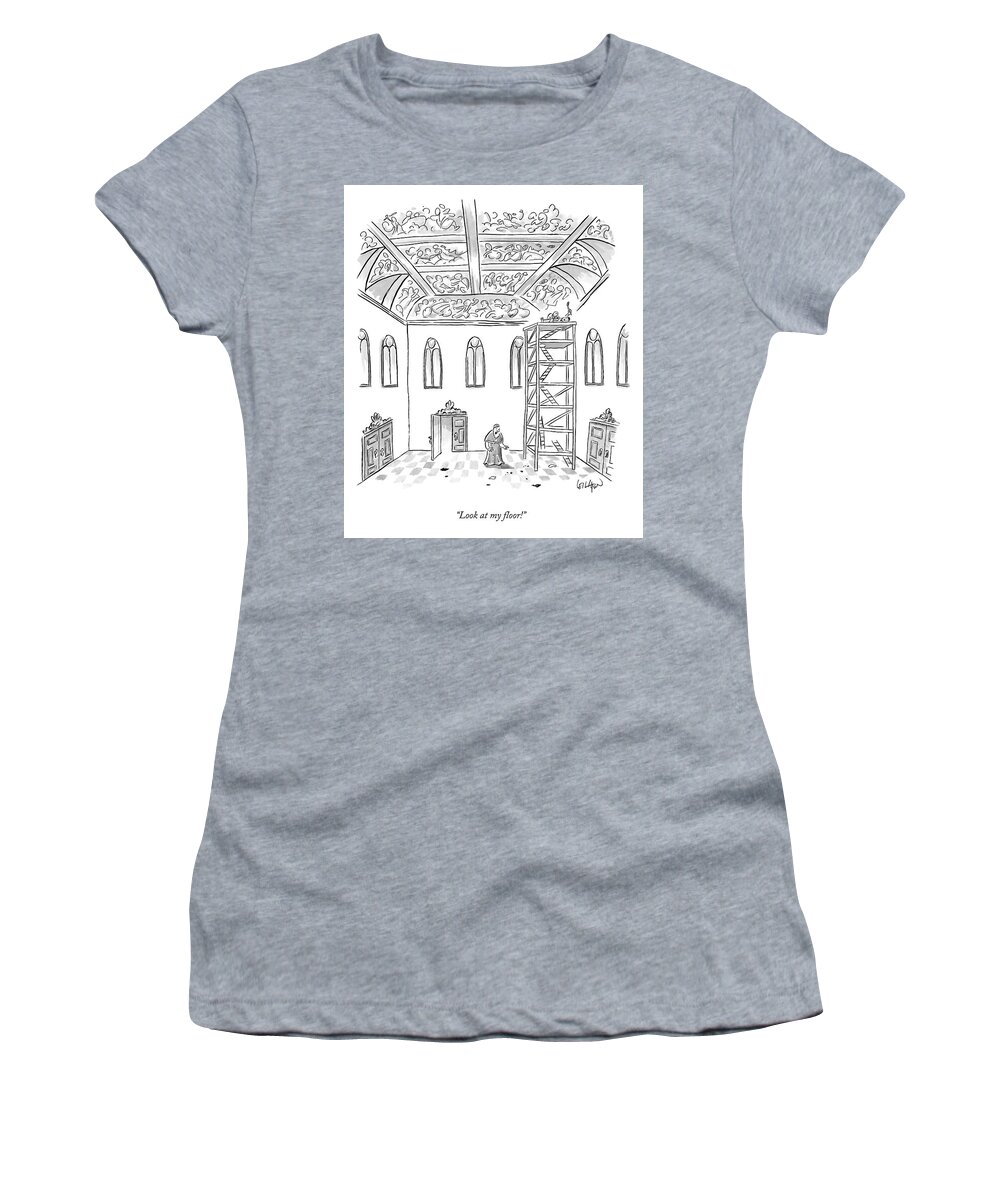look At My Floor! Women's T-Shirt featuring the drawing Look at my Floor by Robert Leighton