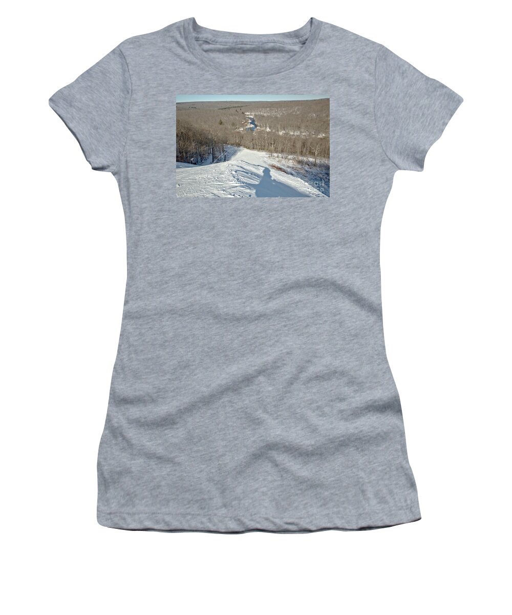Jack Women's T-Shirt featuring the photograph Looking Down Rivershot by Adam Jewell