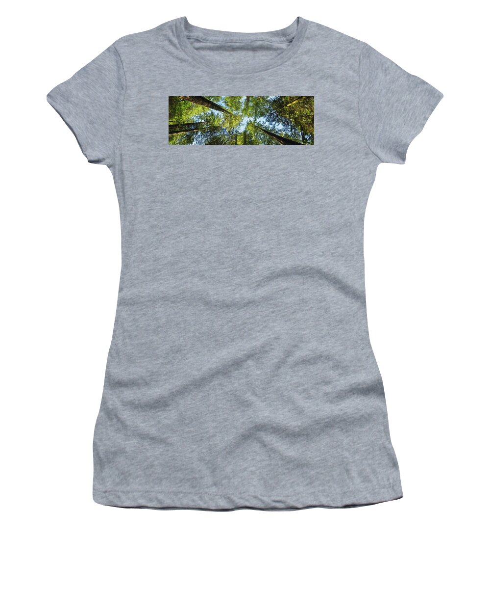 617 Women's T-Shirt featuring the photograph Looking up in the Rain Forest by Sonny Ryse