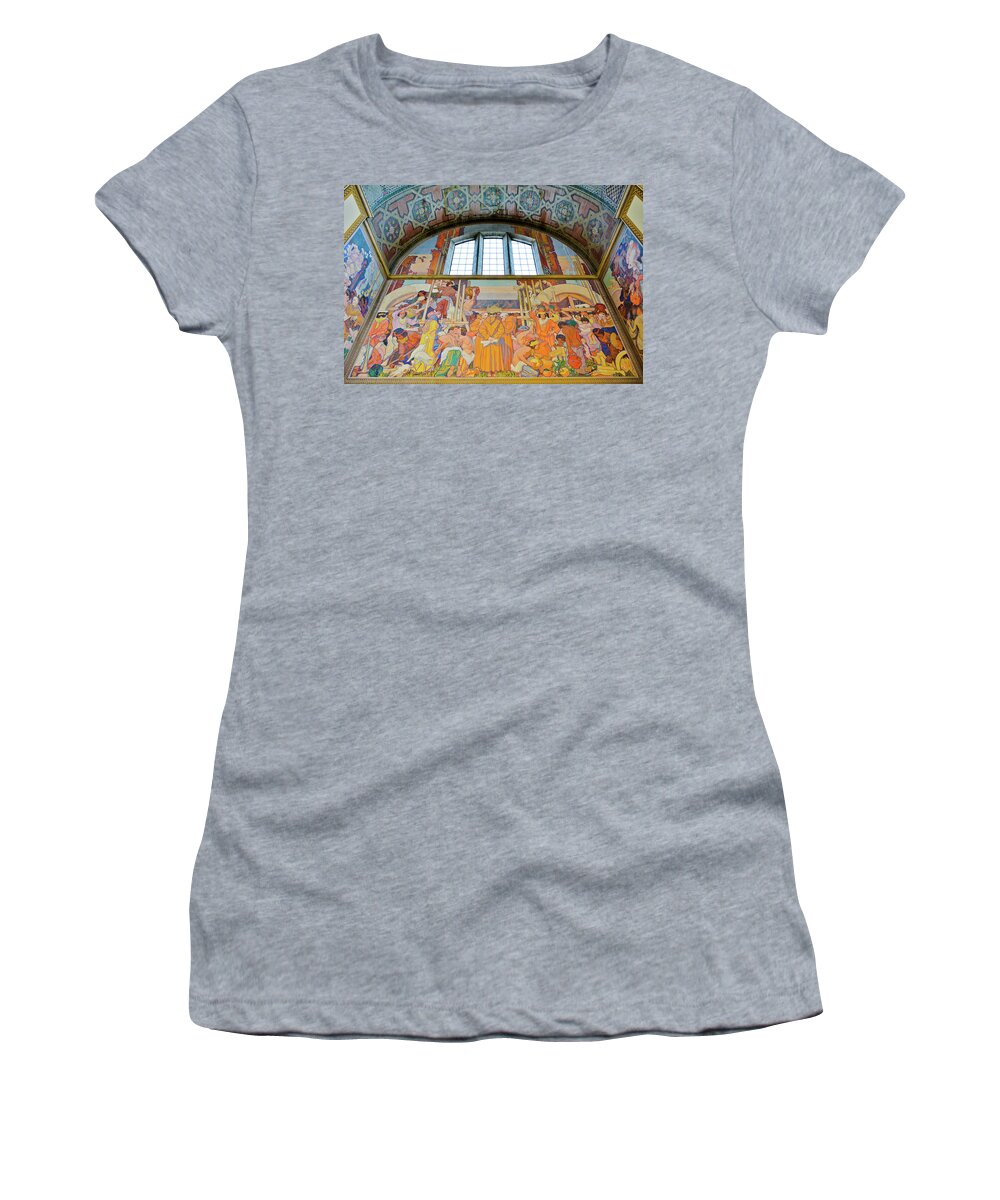 Los Angeles Central Library Women's T-Shirt featuring the photograph Los Angeles Library California by Kyle Hanson