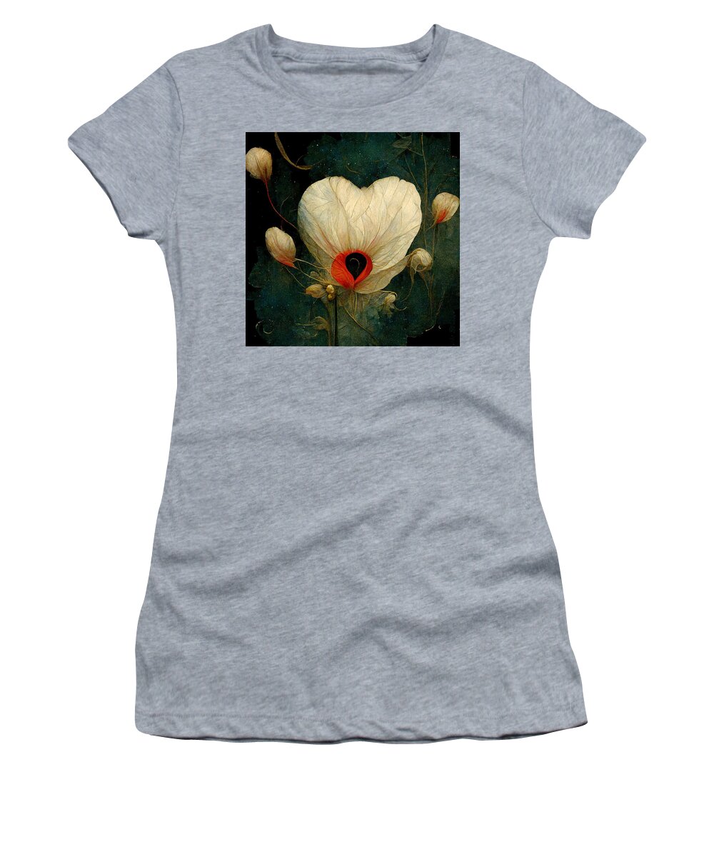 Flower Women's T-Shirt featuring the digital art Love Grows by Nickleen Mosher