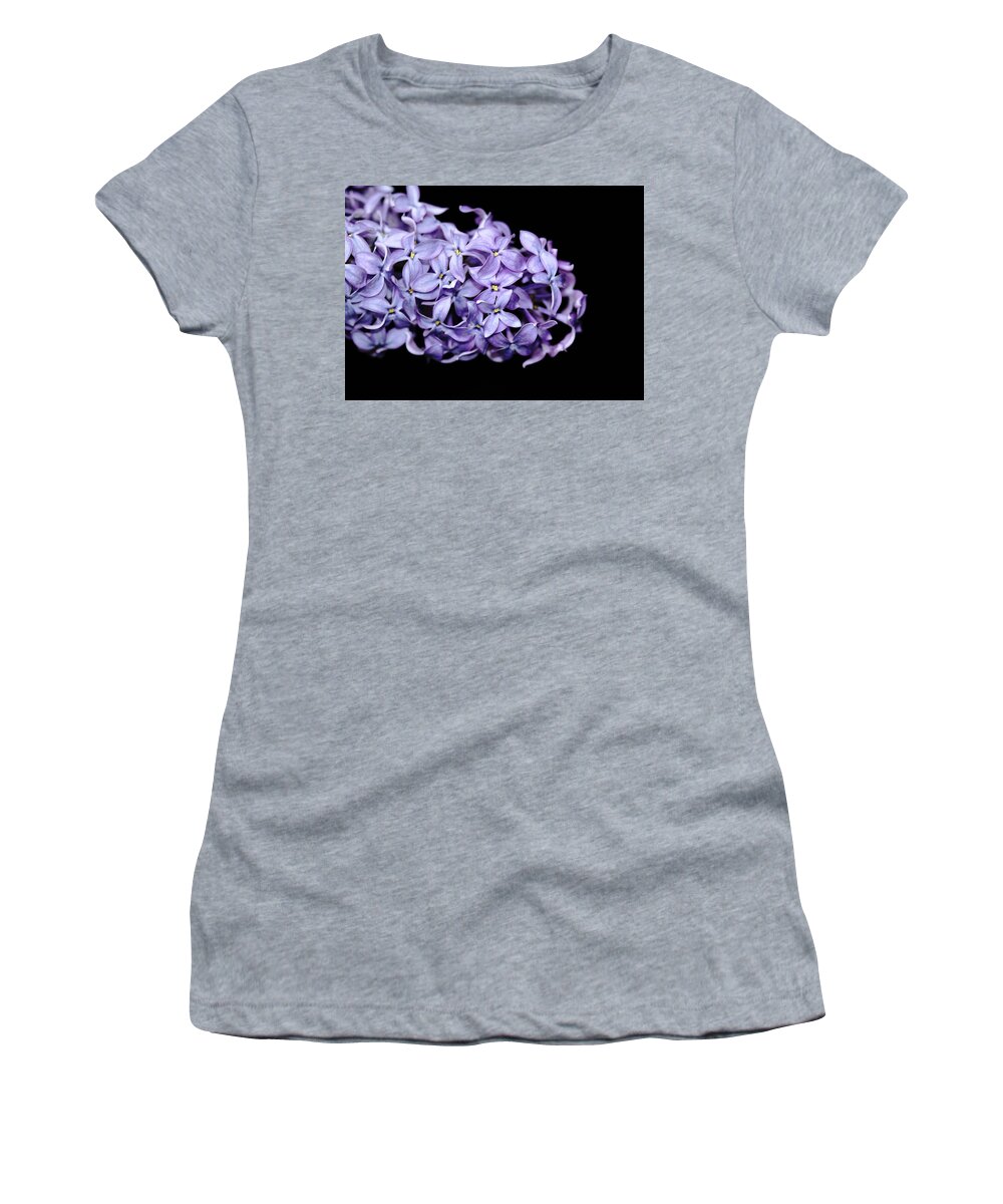 Lilacs Women's T-Shirt featuring the photograph Love In Lilac by Debbie Oppermann