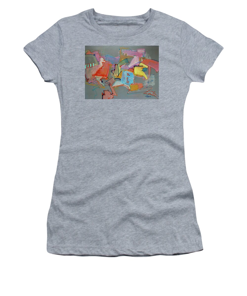 St-janskathedraal Women's T-Shirt featuring the painting Love New York by Pierre Dijk
