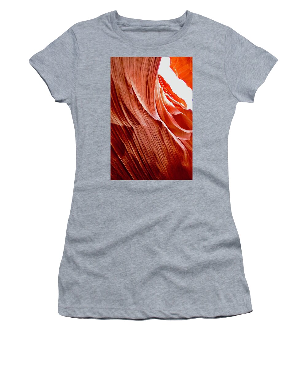 Lower Women's T-Shirt featuring the photograph Wavy rocks,Lower Antelope,Page by Bnte Creations