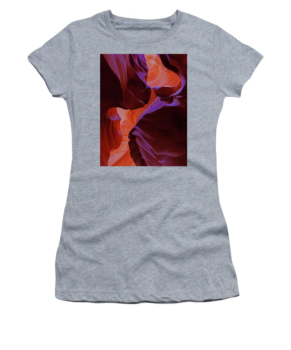 Lower Women's T-Shirt featuring the photograph Lower Antelope Canyon, Arizona by Doolittle Photography and Art