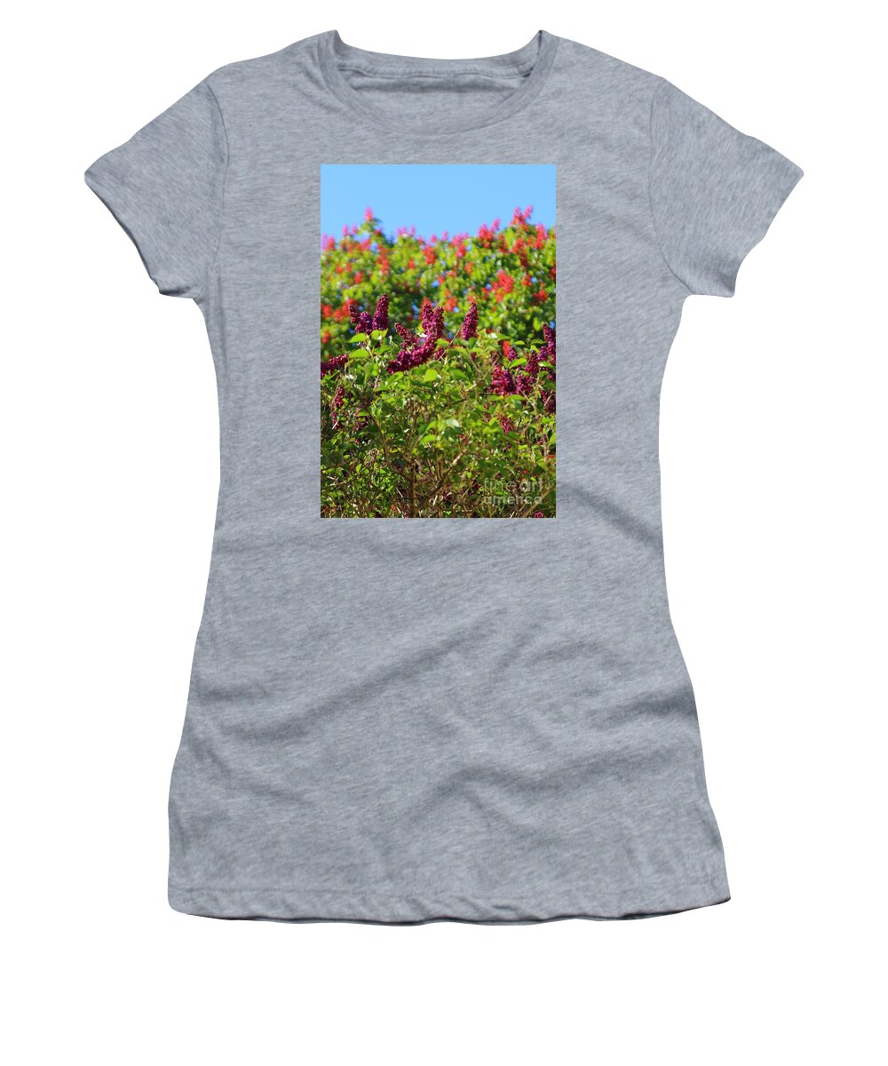 Lilac Women's T-Shirt featuring the photograph Magenta Lilac by Kimberly Furey