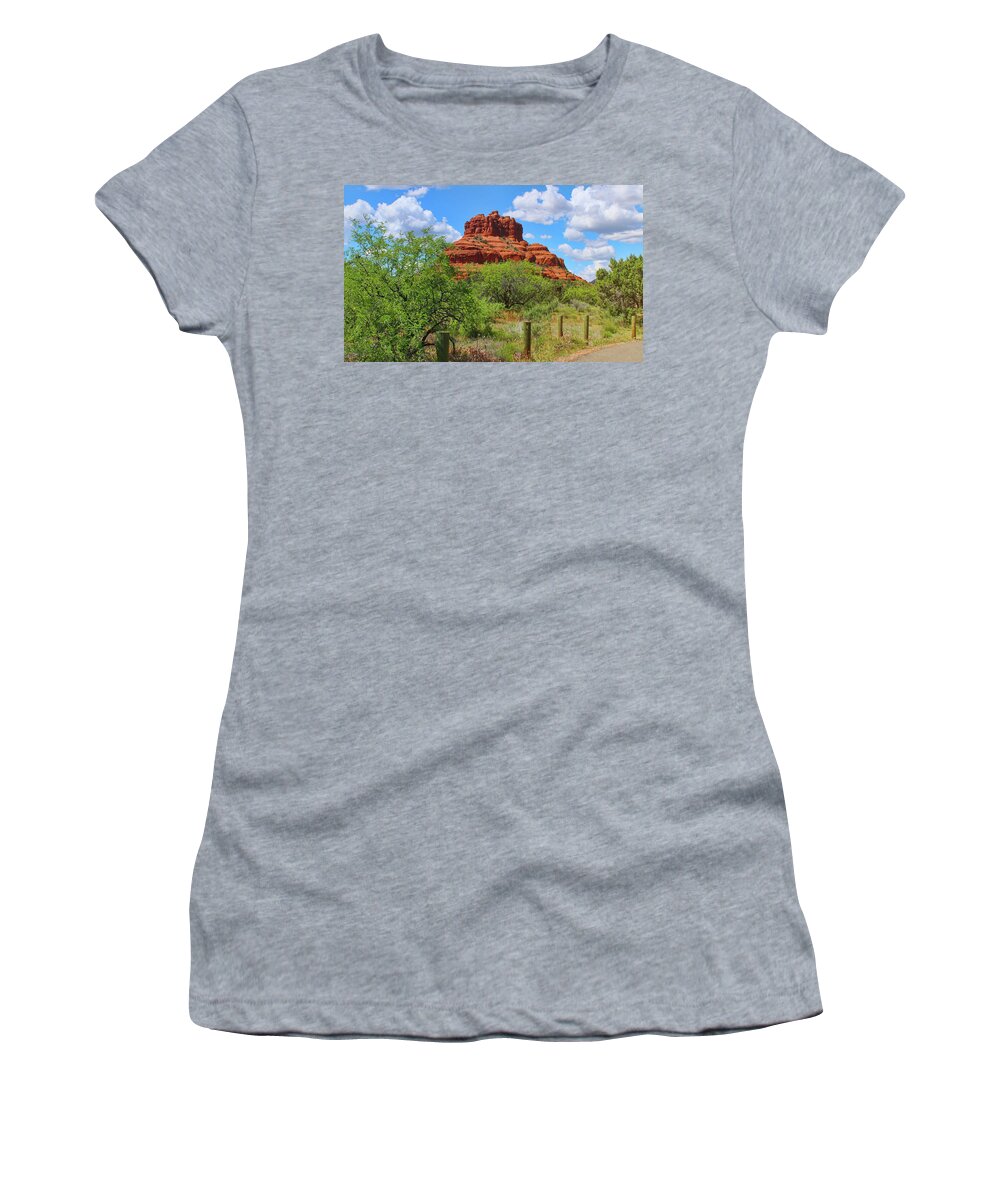 Bell Rock Women's T-Shirt featuring the photograph Magnificent Bell Rock in Sedona by Ola Allen
