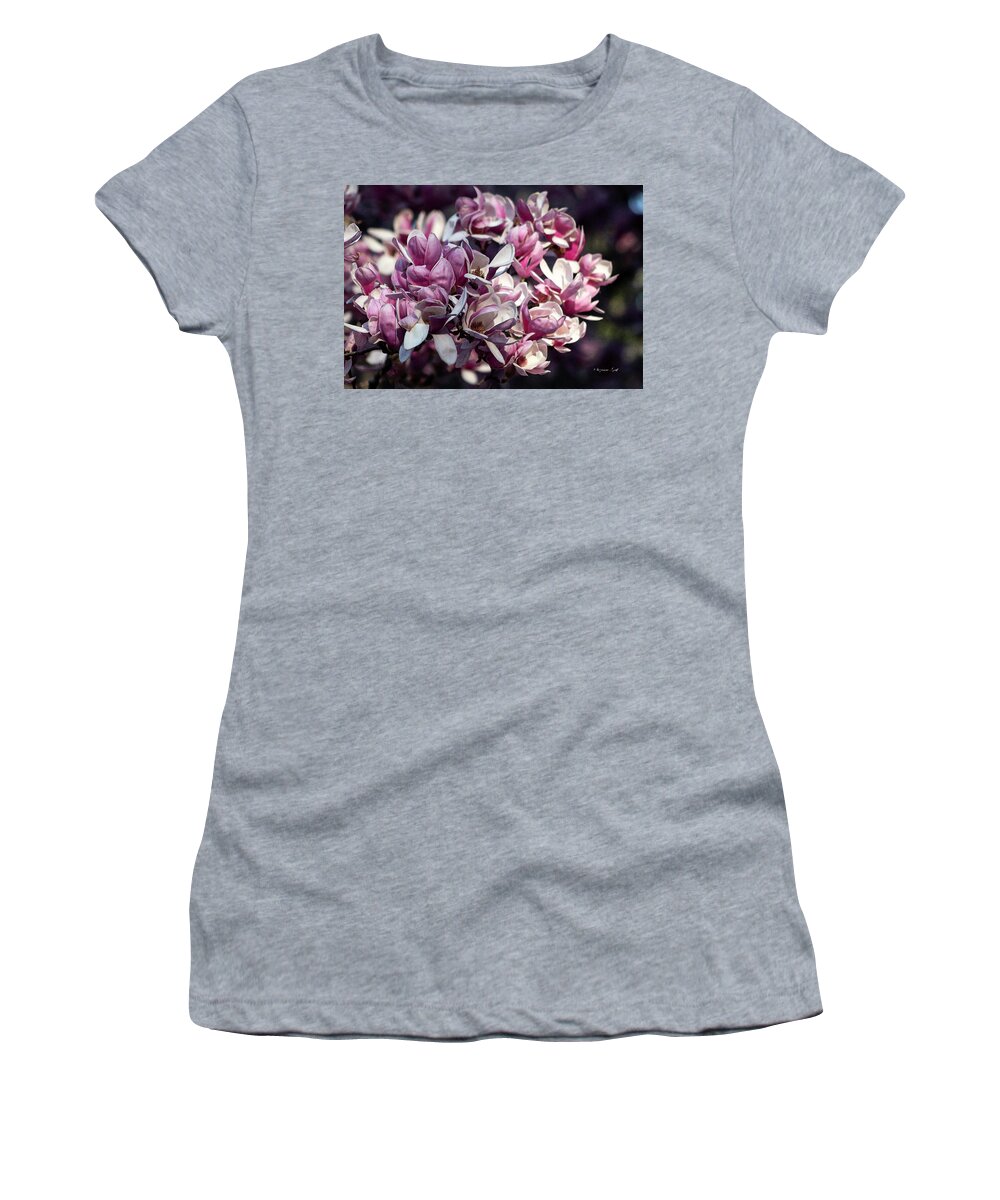 Photograph Women's T-Shirt featuring the photograph Magnolia Magnificence III in Watercolor by Suzanne Gaff