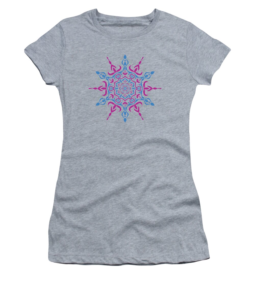 Mandala Women's T-Shirt featuring the digital art Mandala of Genie Wishes by Angie Tirado