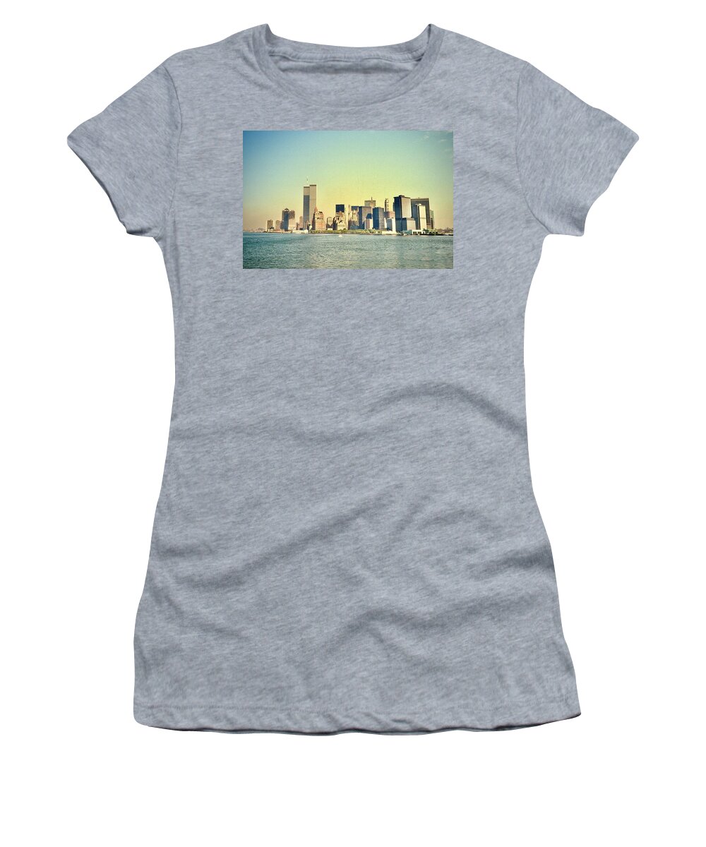 Manhattan Women's T-Shirt featuring the photograph Manhattan Island 1984 by Gordon James