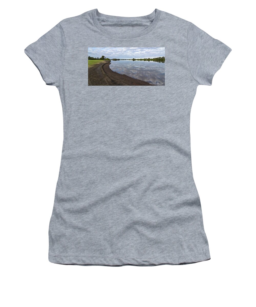 Manning River Taree Women's T-Shirt featuring the digital art Manning River Taree 702 by Kevin Chippindall
