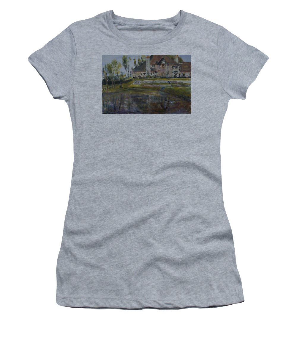 Plein Air Women's T-Shirt featuring the painting Mansions by Helen Campbell