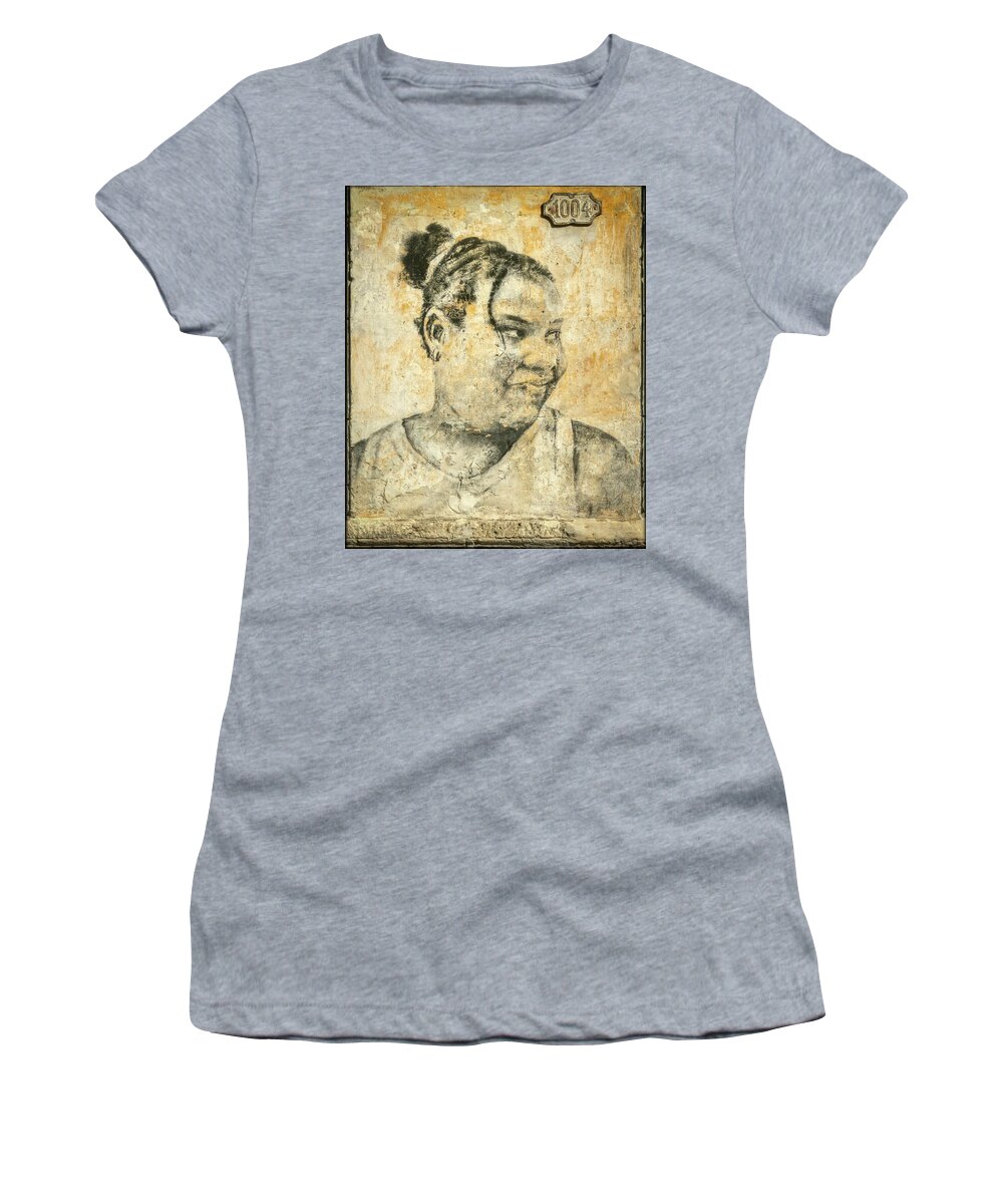Fresco Wall Women's T-Shirt featuring the digital art Manuelina 1004 by Micah Offman
