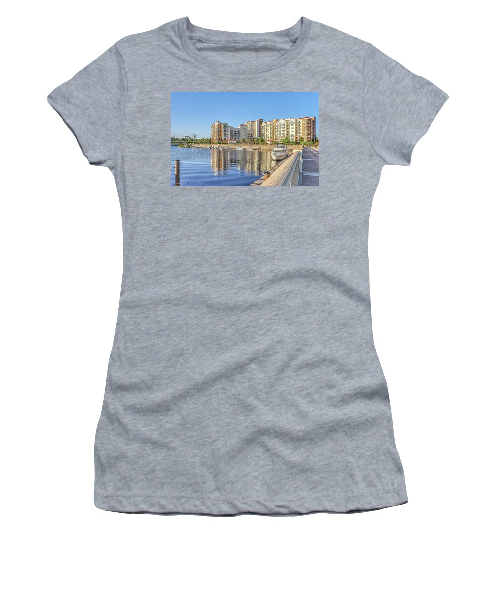 Hotel Women's T-Shirt featuring the photograph Marina Inn at Grande Dunes by Mike Covington