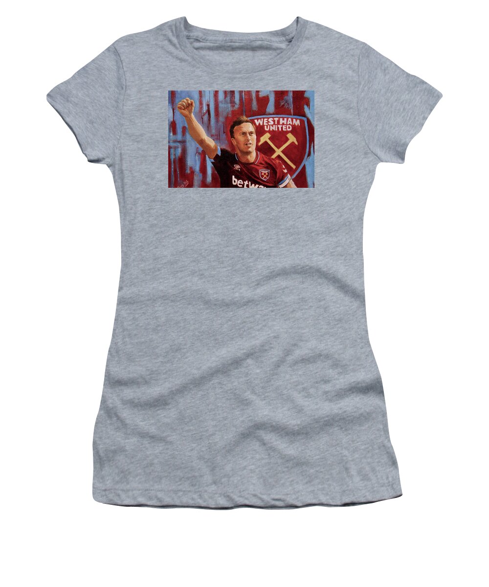 Irons Women's T-Shirt featuring the painting mark Noble by Barry BLAKE