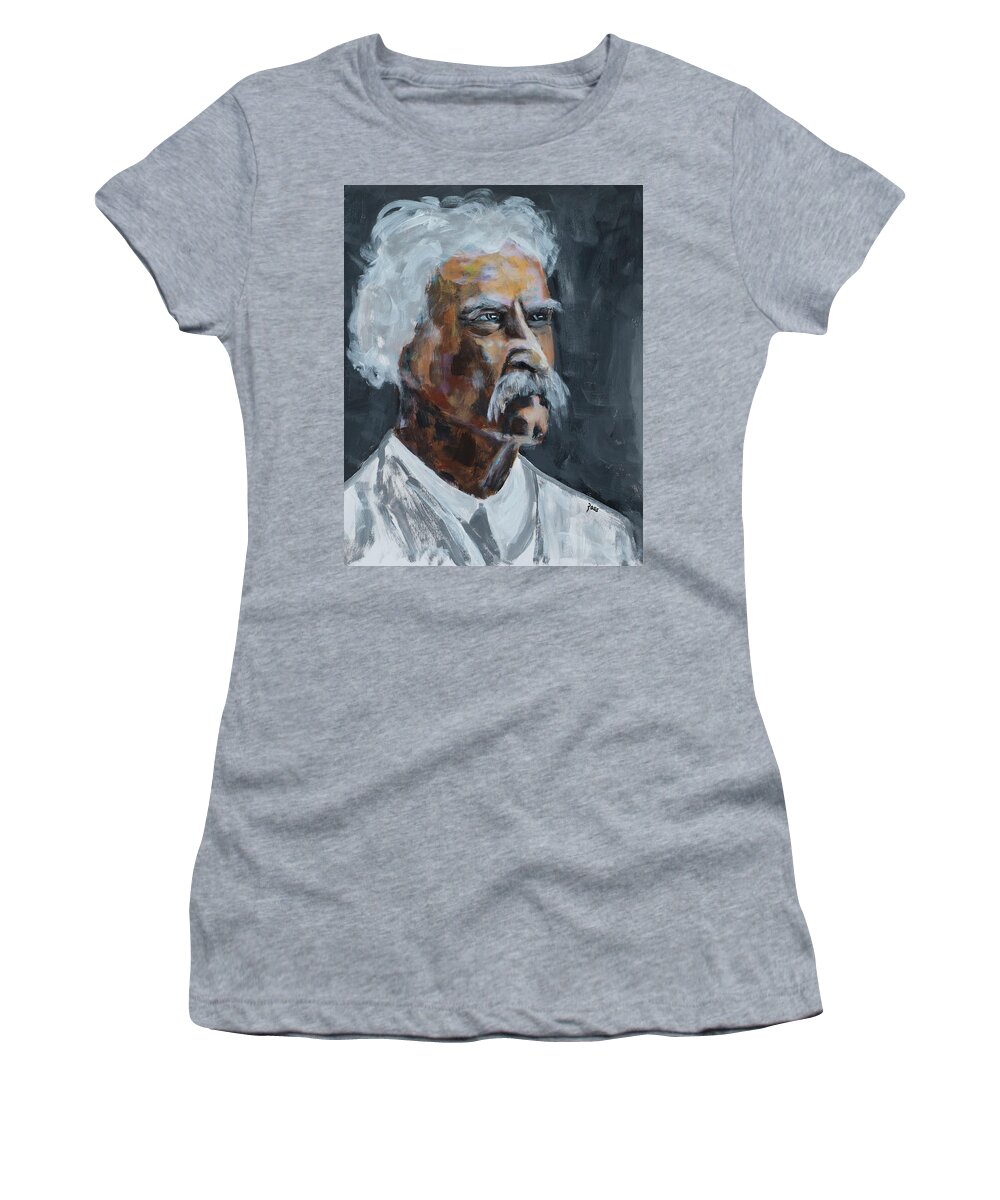 Mark Twain Women's T-Shirt featuring the painting Mark Twain by Mark Ross