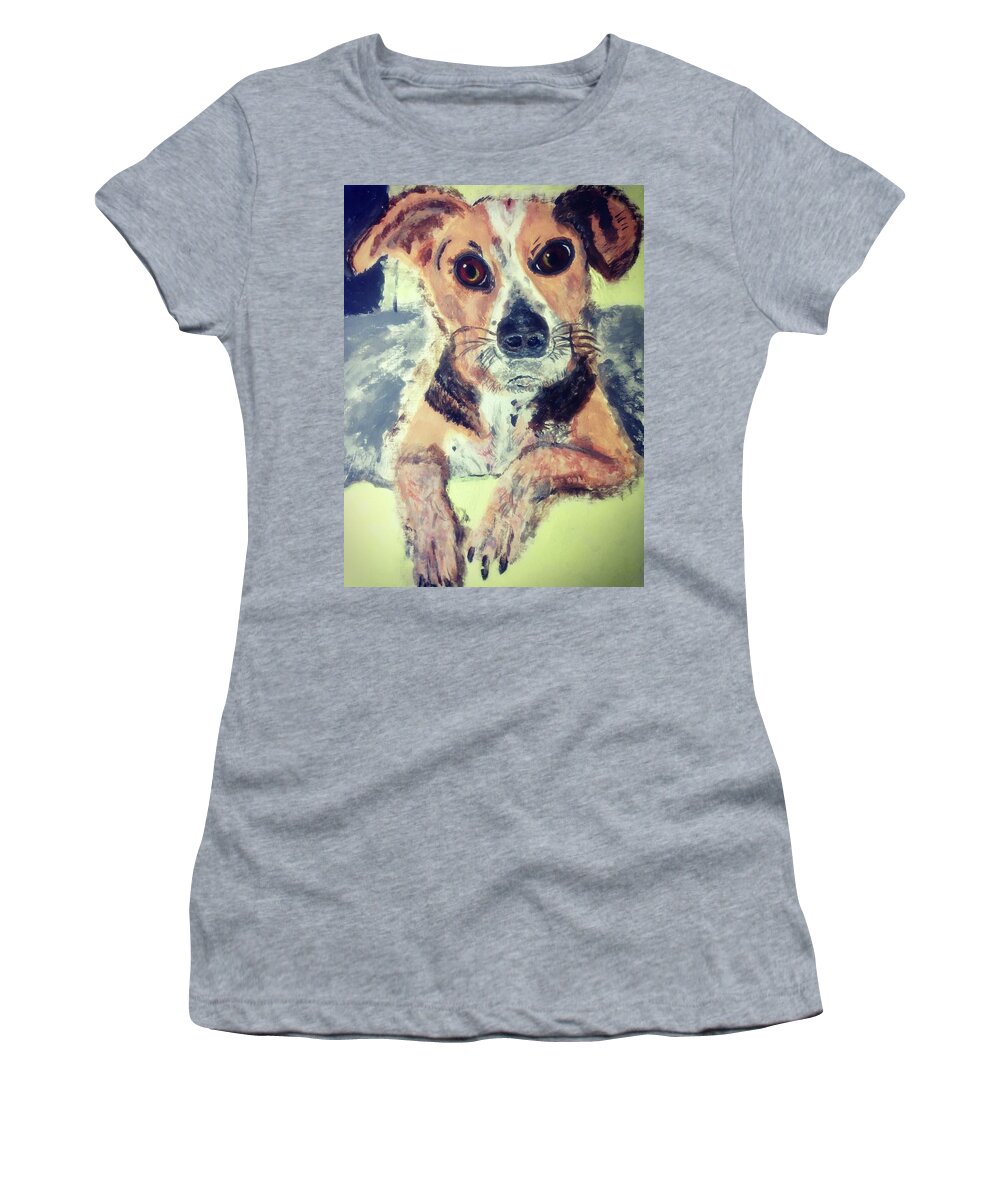 Dog Women's T-Shirt featuring the painting Beagle Rescue by Melody Fowler