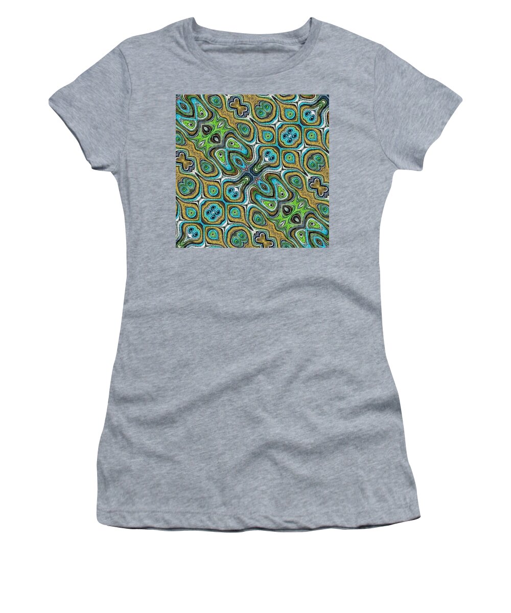 Blue Women's T-Shirt featuring the digital art Masked Insani-T by Designs By L