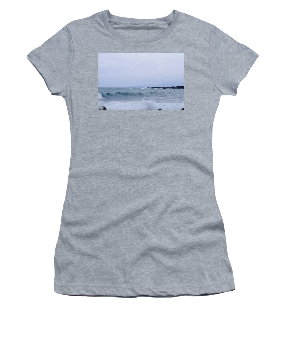 Aloha Women's T-Shirt featuring the photograph Fiercy waves-La Perouse Bay,Maui by Bnte Creations