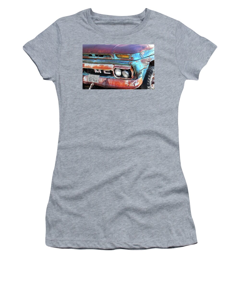 Rusted Truck Women's T-Shirt featuring the photograph M C by Brian Jay