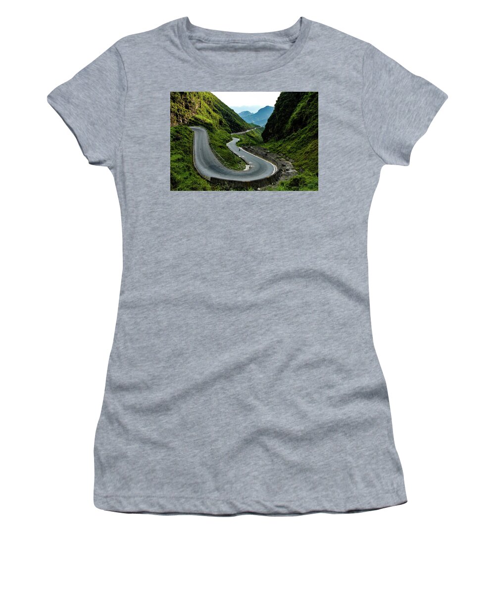 Northern Women's T-Shirt featuring the photograph Memory Lane - Ha Giang Province, Northern Vietnam by Earth And Spirit