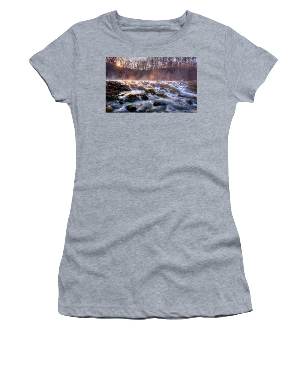 Sunrise Women's T-Shirt featuring the photograph Meramac Spring II by Robert Charity