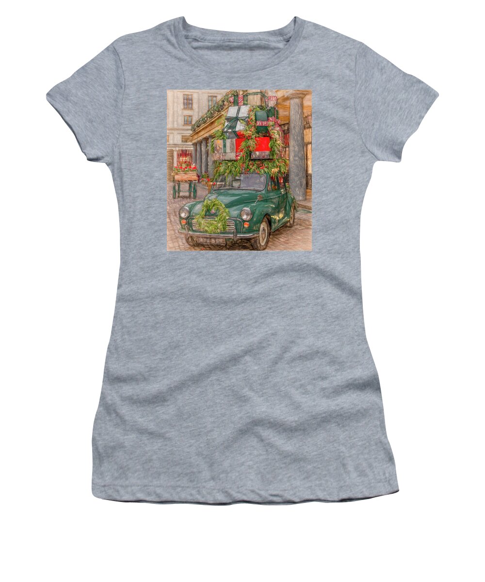 Covent Market Women's T-Shirt featuring the photograph Merry Christmas From London by Marcy Wielfaert