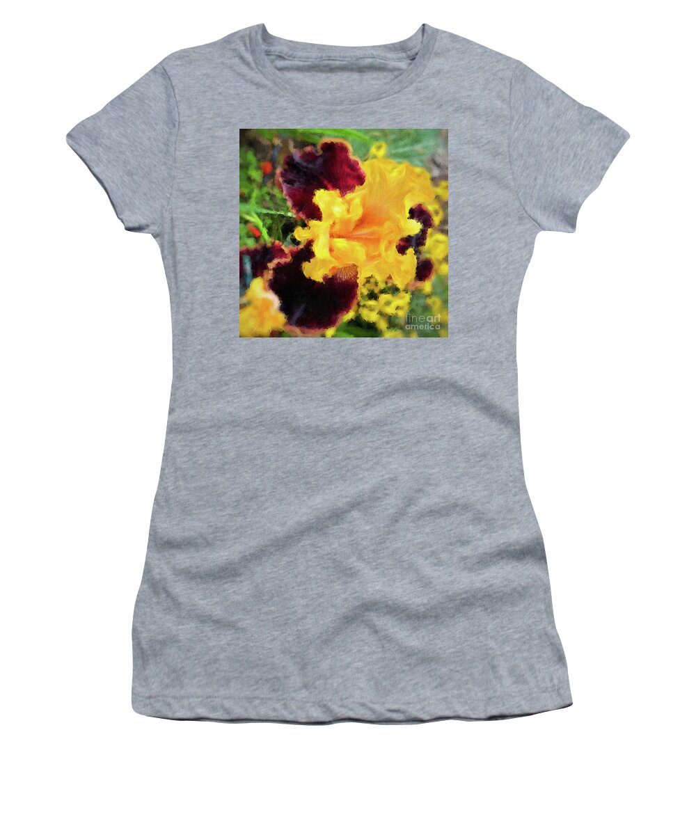 Brushstroke Women's T-Shirt featuring the photograph Mexican Holiday Iris by Jeanette French
