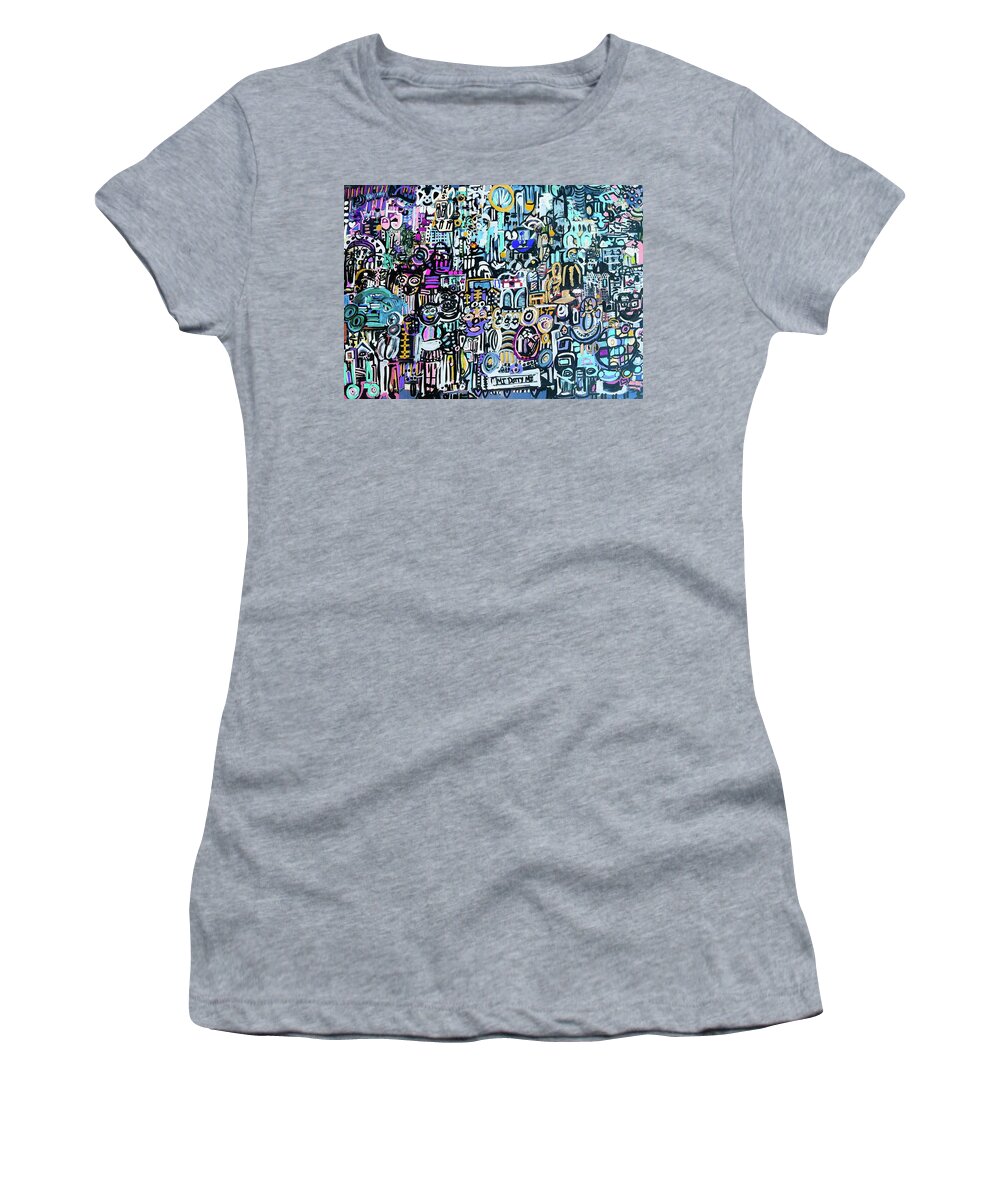  Women's T-Shirt featuring the painting Michigan Rally by Tommy McDonell
