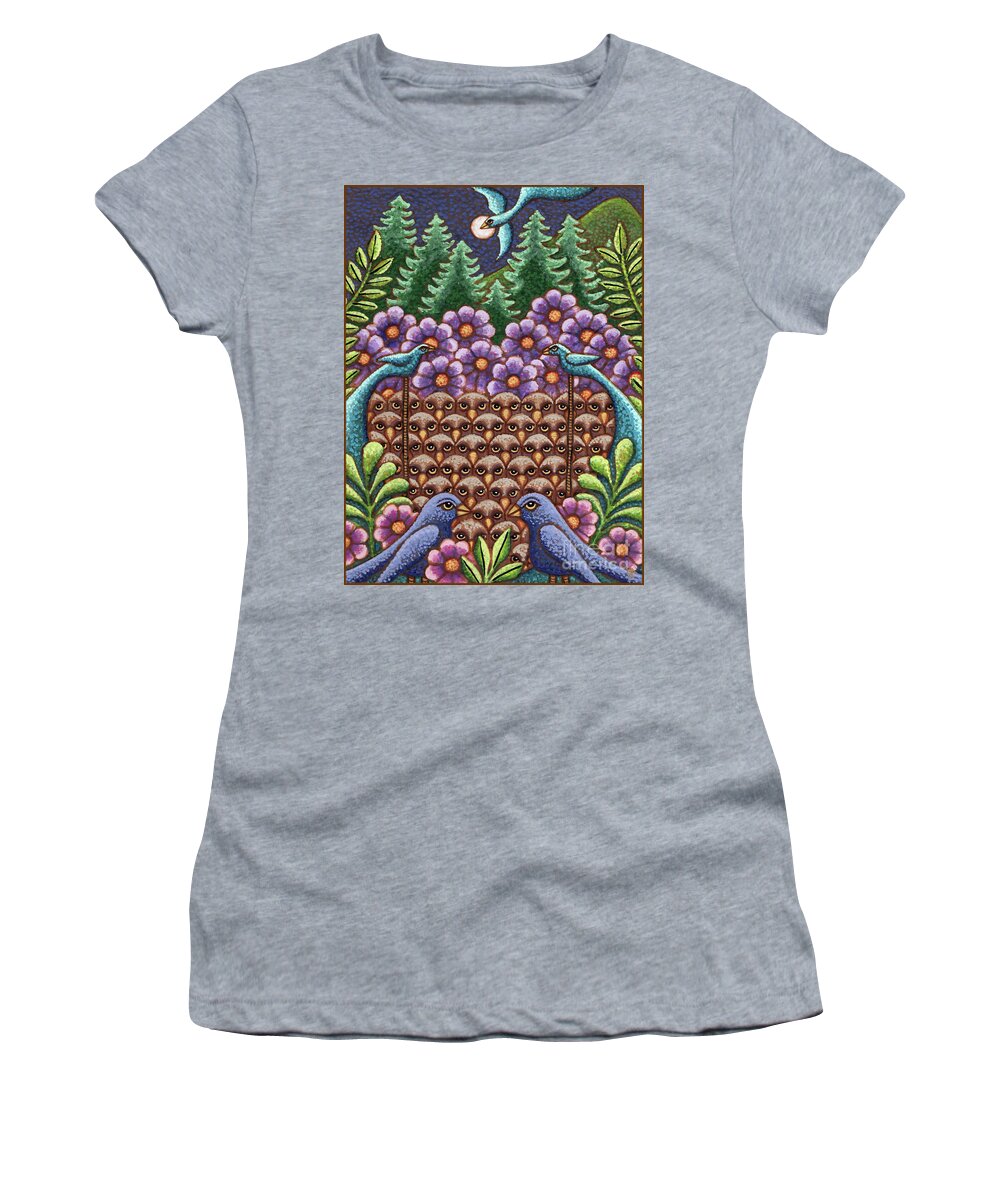 Bird Women's T-Shirt featuring the painting Midnight Summit by Amy E Fraser
