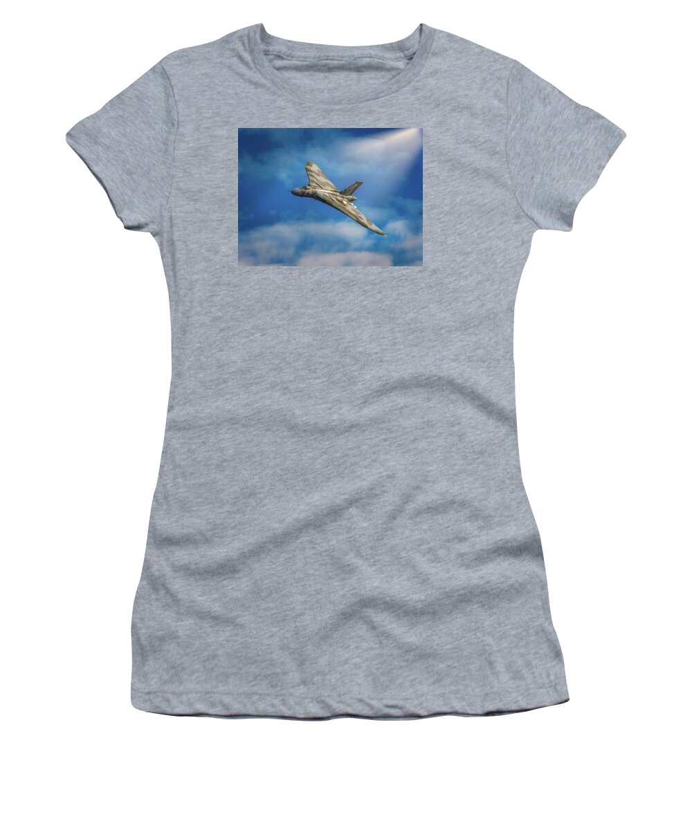 Avro Vulcan Women's T-Shirt featuring the photograph Mighty Vulcan by Martyn Boyd