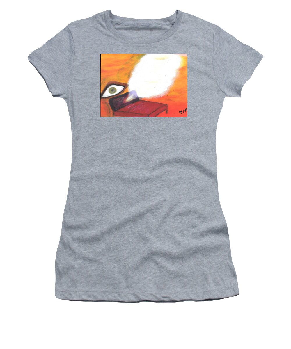 Meditation Women's T-Shirt featuring the painting Mind's Eye by Esoteric Gardens KN