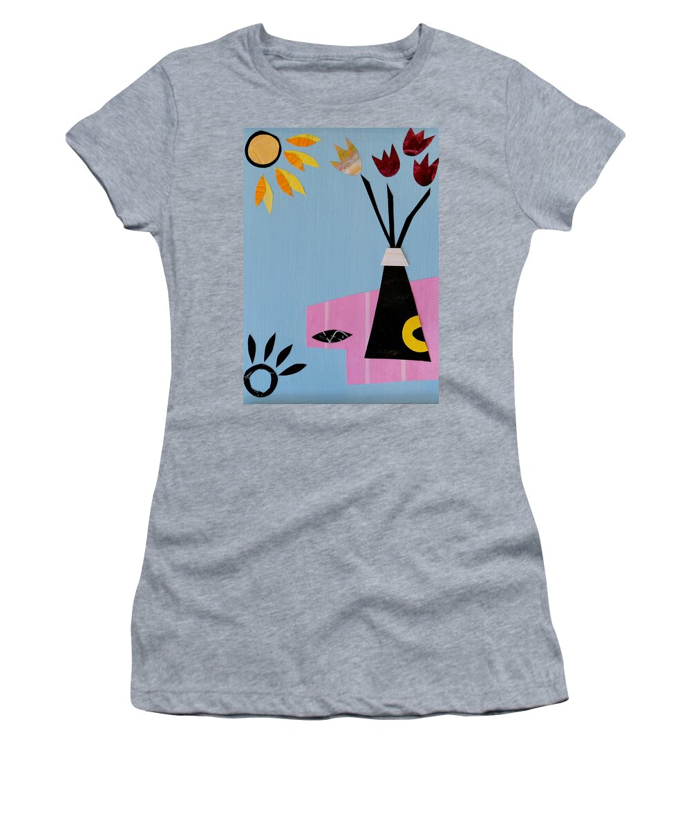 Flowers Women's T-Shirt featuring the mixed media Mini Bouquet 2 by Julia Malakoff