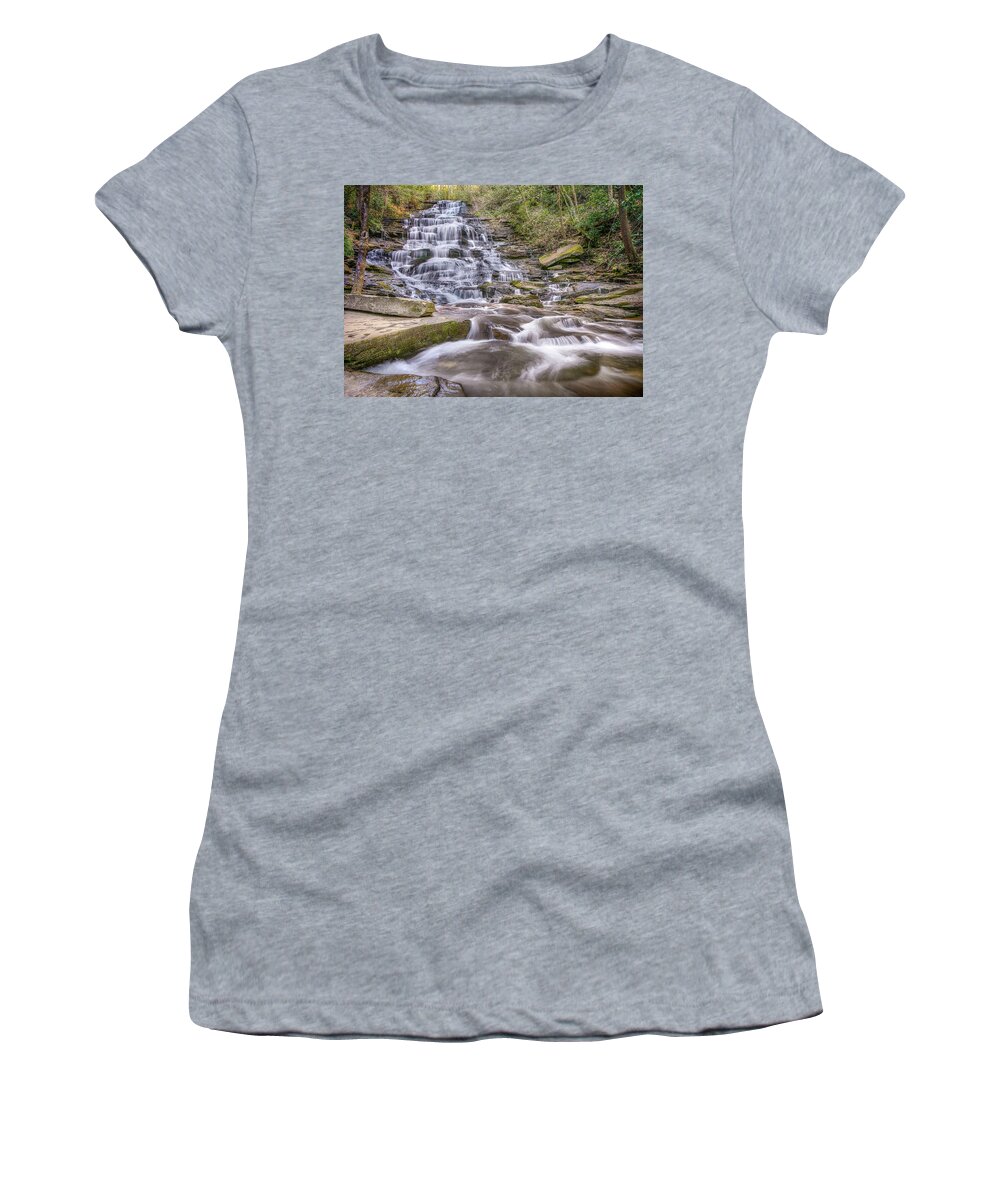 Minnehaha Falls Women's T-Shirt featuring the photograph Minnehaha Falls by Anna Rumiantseva