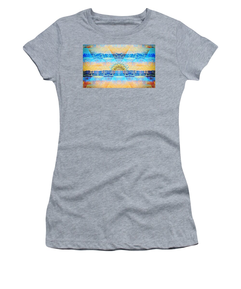 Mirage Women's T-Shirt featuring the digital art Mirage Sunrise by David Manlove