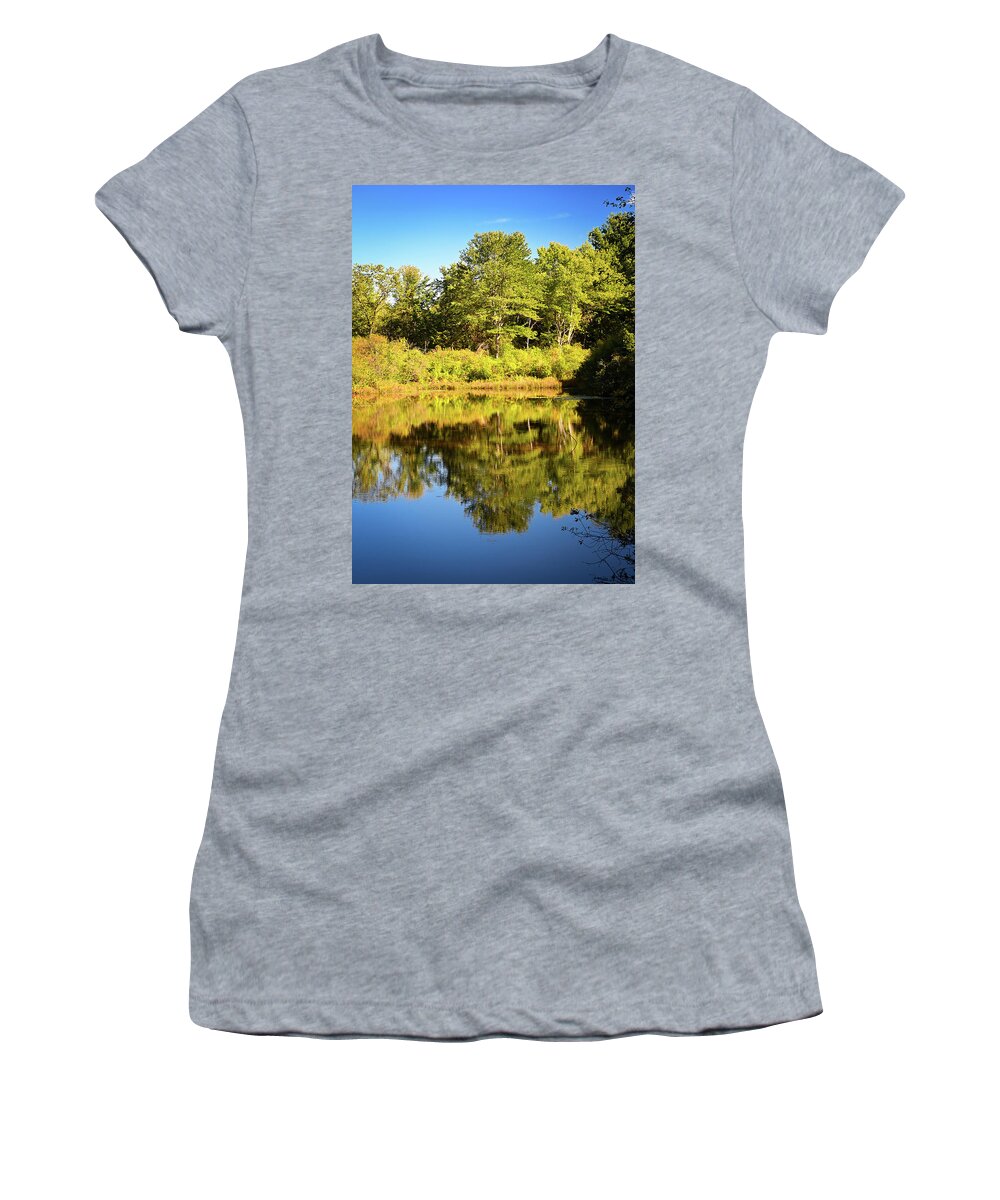 Pond Women's T-Shirt featuring the photograph Mirror Pond by Steven Nelson