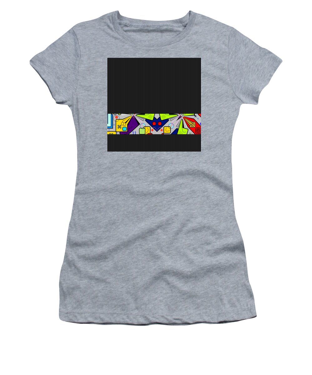 Black Women's T-Shirt featuring the digital art Miss Direction by Designs By L