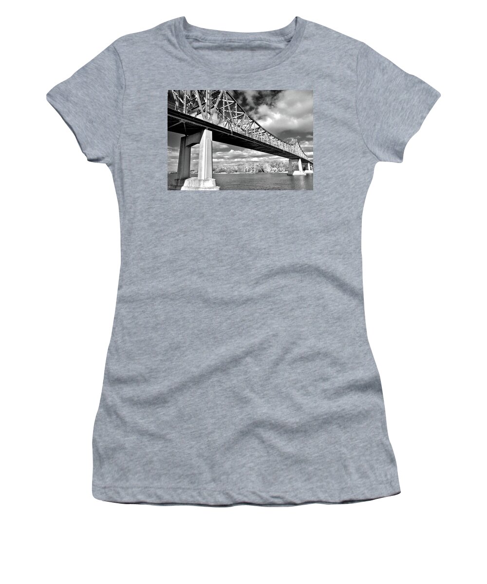Winona Women's T-Shirt featuring the photograph Mississippi Crossing by Susie Loechler