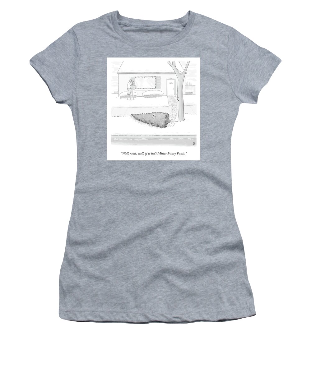 well Women's T-Shirt featuring the drawing Mister Fancy Pants by Paul Noth