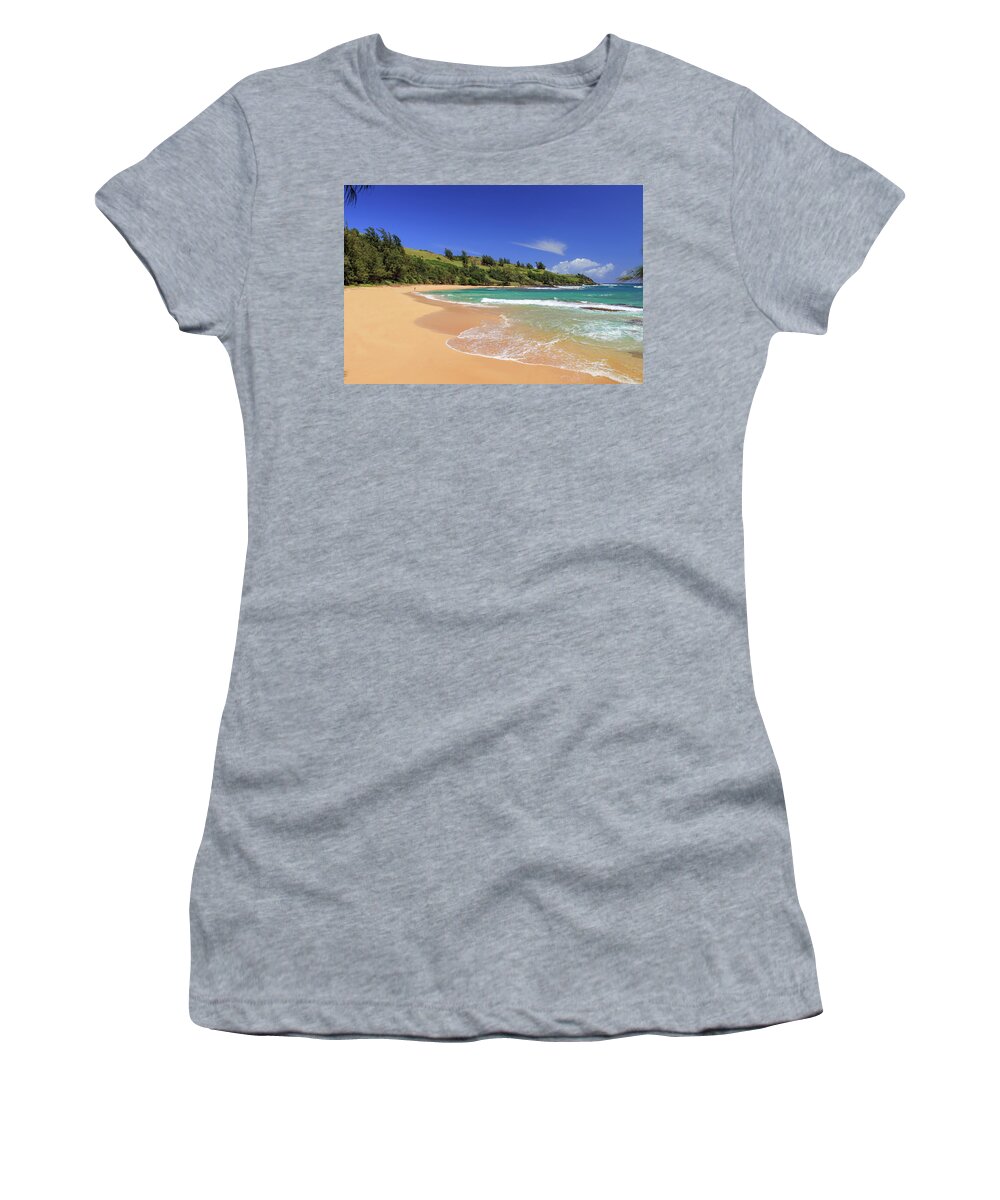 Sa Women's T-Shirt featuring the photograph Moloaa Beach, the Most Beautiful of All by Robert Carter