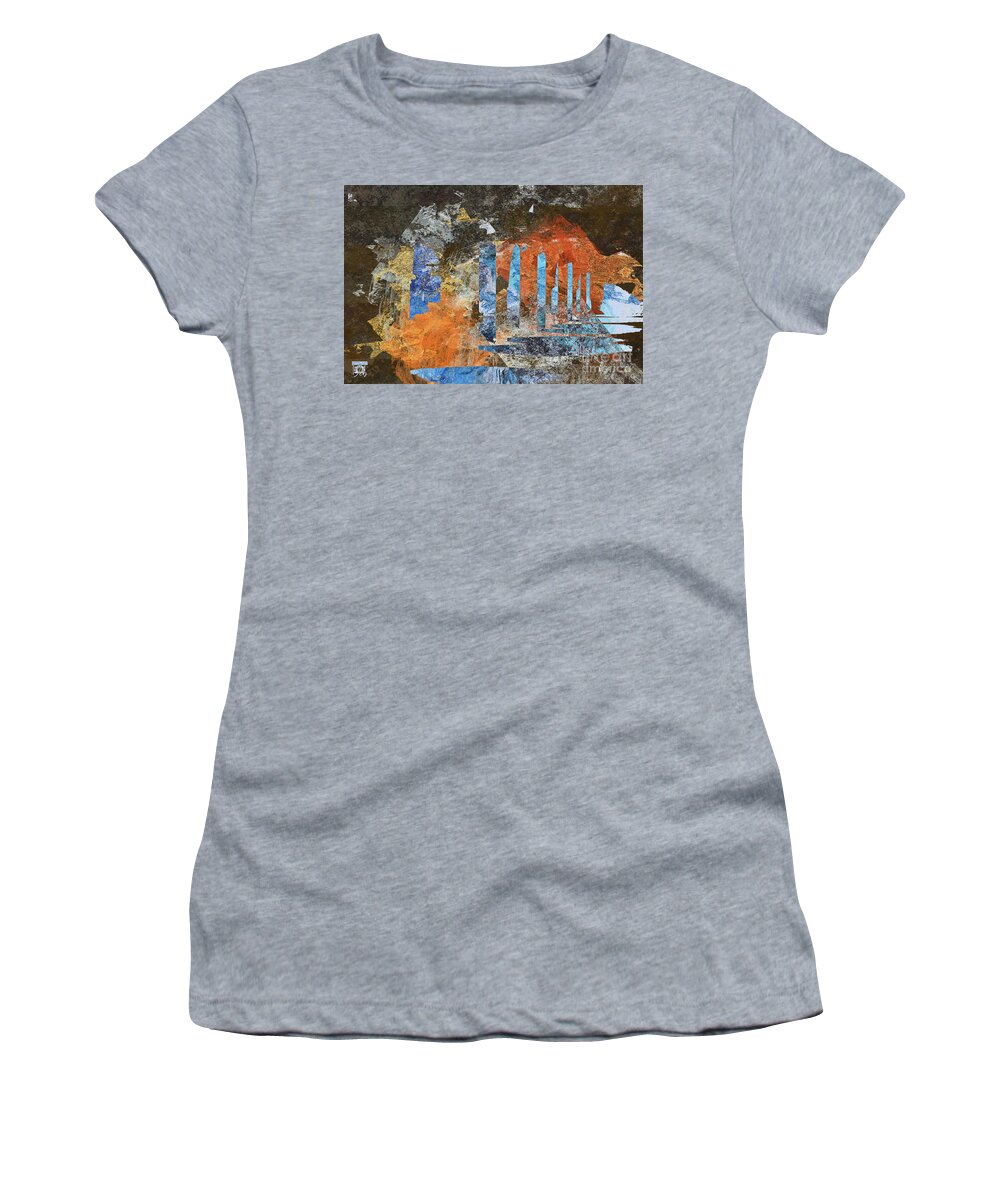 Abstract Women's T-Shirt featuring the digital art Monastery by Deb Nakano