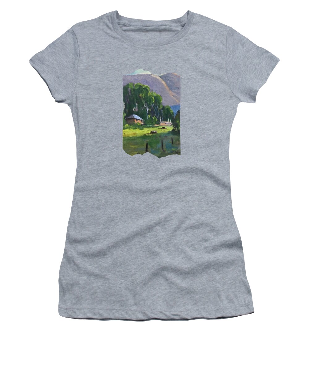 Impressionism Women's T-Shirt featuring the painting Morning Peace by Lisa Marie Smith