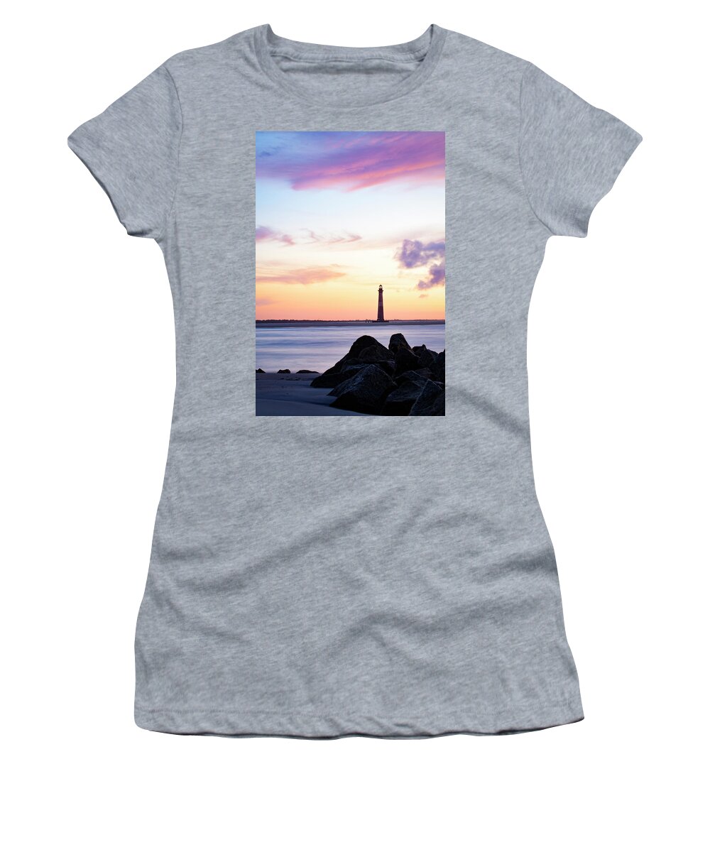 Wall Art Women's T-Shirt featuring the photograph Morris Island Lighthouse by Marlo Horne