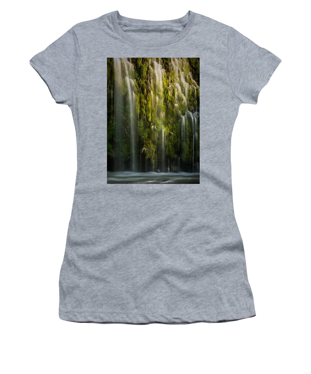 Moss Brae Falls Women's T-Shirt featuring the photograph Mossbrae Falls by Peter Boehringer