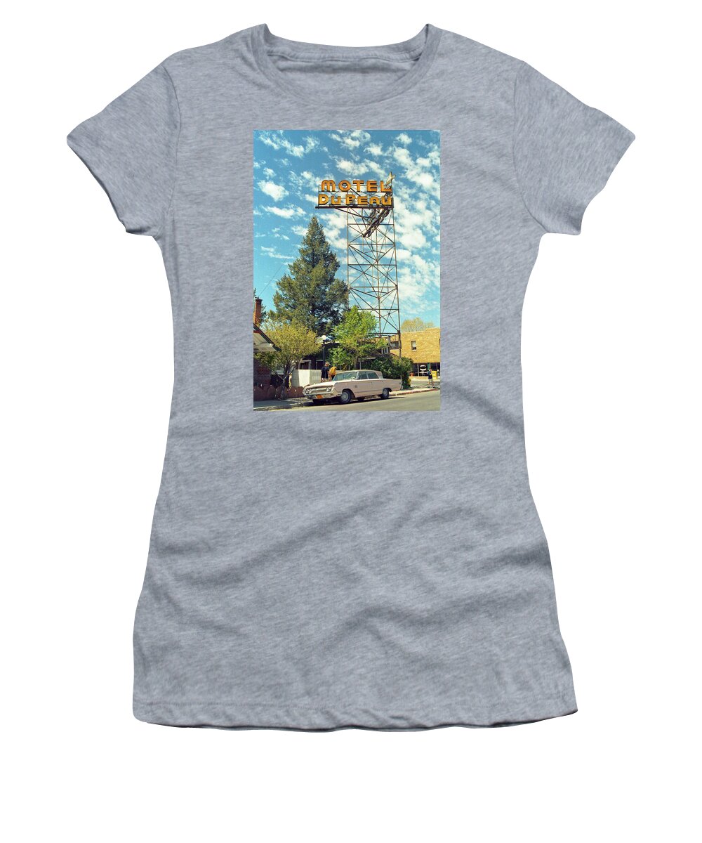 Retro Women's T-Shirt featuring the photograph Motel DuPeau by Matthew Bamberg