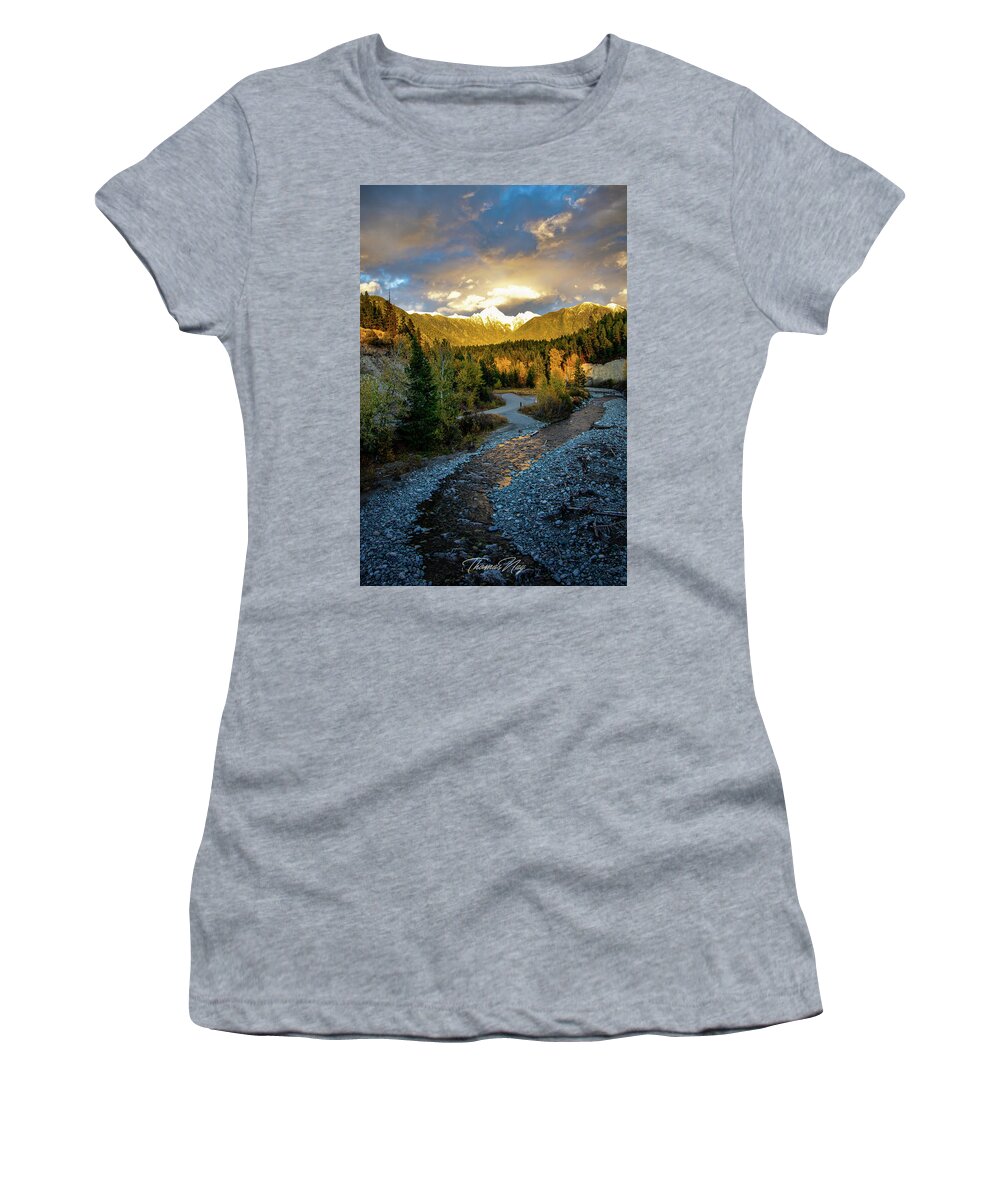 Landscape Women's T-Shirt featuring the photograph Mount Fisher Glow by Thomas Nay