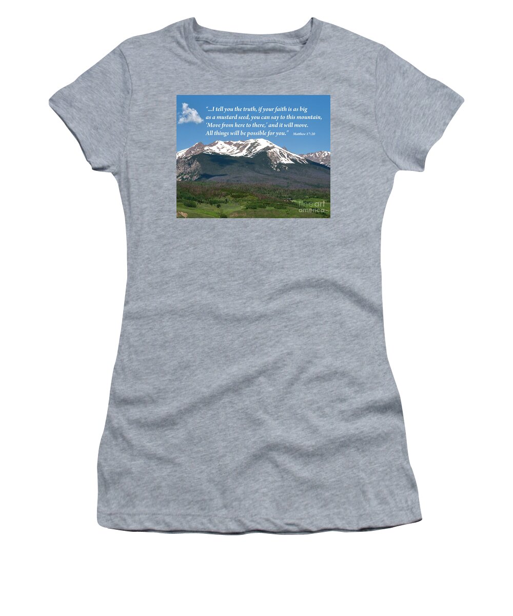 Colorado Women's T-Shirt featuring the digital art Move That Mountain by Kirt Tisdale